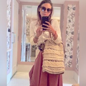 Adriana Castro La Rossy bag crochet large NWOT